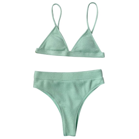 HomeGardon Bathing Suit for Women,Womens Swimsuits Clearance!Women Sexy with Chest Pad without Underwire Solid Split Swimsuit,S-L