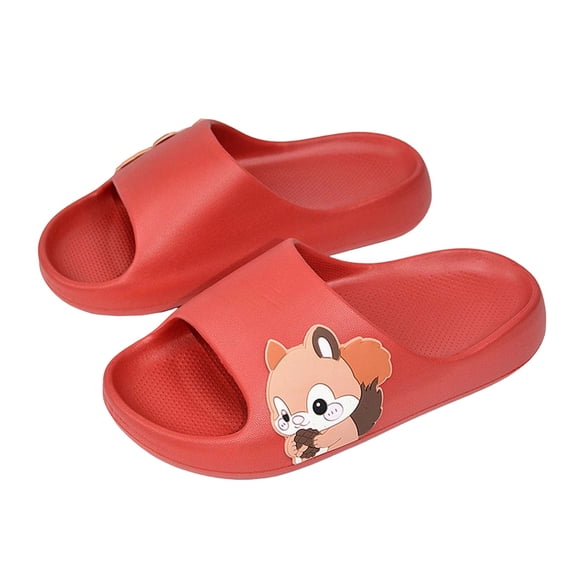 HomeGardon Bathroom Slippers Slides for Boys Girls Unisex Children's Fashionable Casual Summer Thickened Reversible Home Bathroom Slippers Pool Beach Water Shoes for kids