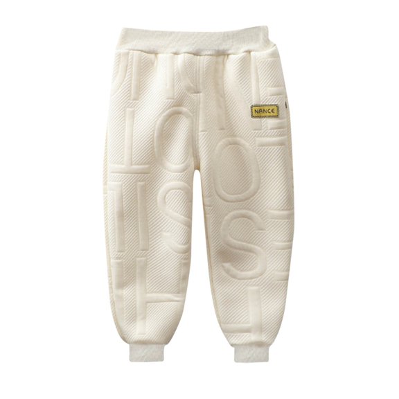 HomeGardon Boys and Girls Pants Sweatpants for Unisex Winter Boys and Girls Adding Velvet and Thickening Warm Pants and Casual Pants