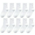 thumbnail image 1 of HomeGardon Boys and Girls Socks Toddler Socks 3-16Years Children's Solid Color Breathable Short Socks Sports Socks White Socks 10PC Socks, 1 of 9