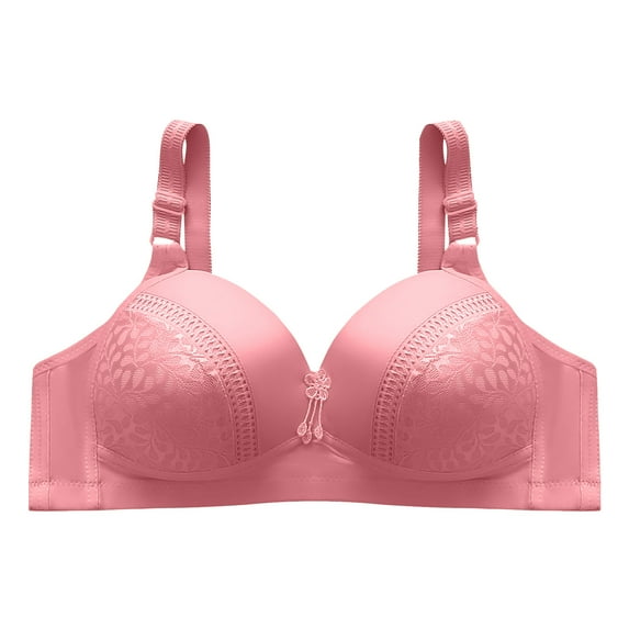 HomeGardon Bras For Women Plus Size，Woman's Solid Color Comfortable Hollow Out Perspective Bra Underwear No Rims