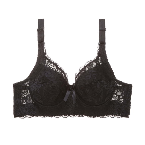HomeGardon Bras For Women Plus Size,Women's Bra Soild Wire Free Underwear One-Piece Bra Everyday Front Buckle Underwear