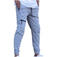 thumbnail image 1 of HomeGardon Cargo Pants for Men Men Casual Fashion Zipper Pocket Cargo Pants Elastic Drawstring Waist Bind The Feet Long Pants,S-XXXL, 1 of 3