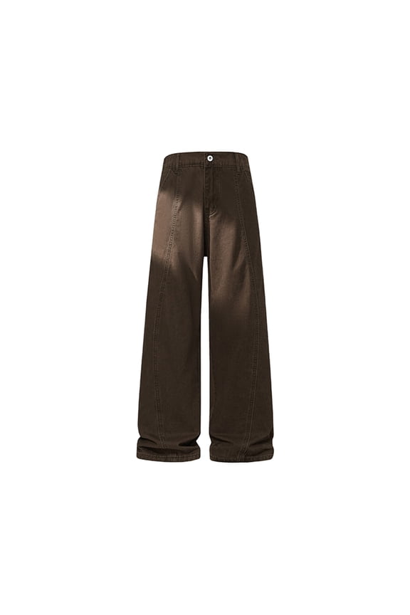Cargo Pants for Women Work Pants Fashion Solid Color Casual Outdoor Sports Button Waist Straight Cylinder Pants