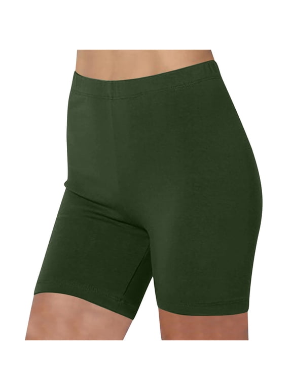 High Waisted Biker Yoga Shorts for Women - Short Soft Black Spandex Shorts for Workout Volleyball Yoga Dance Athletic Running Gym Shorts Tummy Control