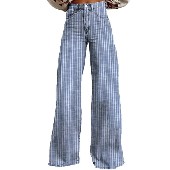 HomeGardon Jeans for Women,Pants for Women Casual Straight Leg Jeans with Button Pockets,S-XXXXXL