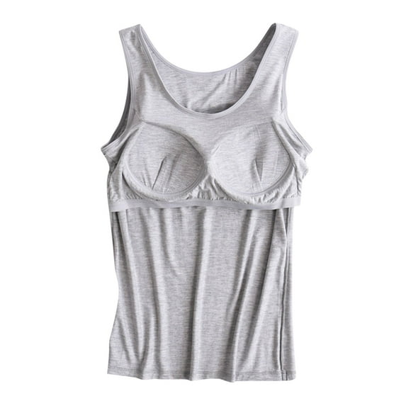 HomeGardon Tank Top for Women Plus Size Tank Tops for Women 2025,Ladies Camisole with Chest Pad No Steel Rings Bottom Underwear Yoga Sports Vest,S-XXXXL