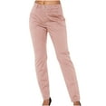 thumbnail image 1 of HomeGardon Women's Stretch Woven Ankle Pant, Lightweight, Quick Drying, Flat-Front Straight Leg Pants with Pockets Pink,S-XXL, 1 of 6