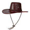 thumbnail image 1 of HomeGardon Cowboy Hats for Men Unisex Vintage Western-Style Sun Hat Sunscreen British Breathable Adjustable Rope Cowboy Hat, 1 of 3