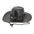 thumbnail image 1 of HomeGardon Cowboy Hats for Women Ethnic Style Sun Shading Western Cowboy Hat Sun Protection Curled Riding Top Hat, 1 of 2