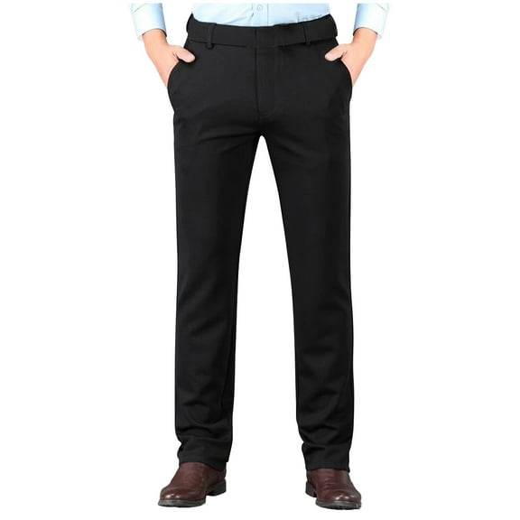 HomeGardon Dress Pants for Men Business Casual Fashion Solid Color Suit Pants Long Pants