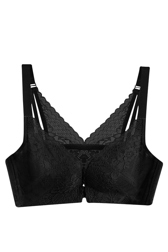 Everday Bras for Womens Everyday Bras for Women Push Up No Underwire Plus Size Bras Front Closure Lace Front Hook Front Close Bras for Sagging Breasts Lightly Underwear