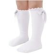 thumbnail image 1 of HomeGardon Girls Socks Toddler Socks Baby Socks Solid Cotton Knee high Socks Spring and Autumn Versatile Children's Bow adorned Socks Dancing Knee high GirlsSocks, 1 of 4