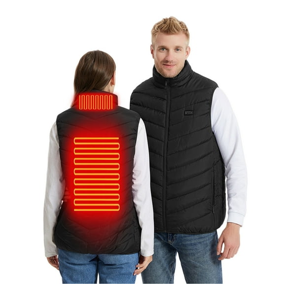 HomeGardon Heated Vest for Men and Women Plus Size Heated Coat for Men and Women 2 Heating Heated Jacket Winter Heating Coat without Sleeves ,S-XXXXXL
