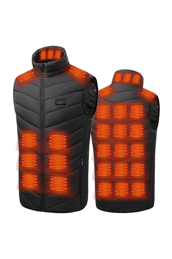 Heated Vest for Men and Women USB Heated Vest without Sleeves Winter Unisex Zipper Press 4 Control 28 Heating Jacket Heated USB Charging Version,S-XXXXL
