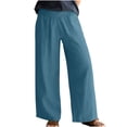 thumbnail image 1 of HomeGardon Linen Pants Women Pants for Women,Women's Casual Loose Baggy Pockets Pants Fashion Playsuit Trousers Overalls Cotton and Linen Pants,S-XXL, 1 of 7