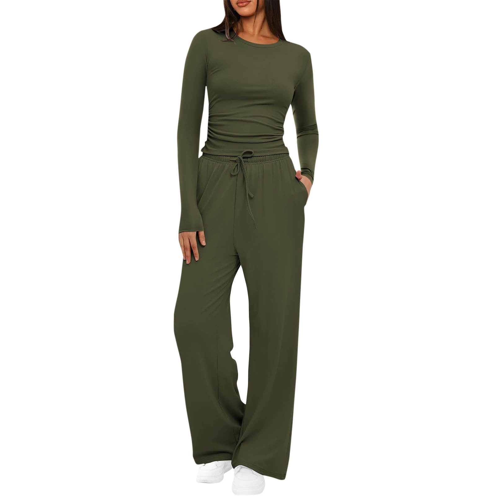 Super Lady Round Neck Raglan Sleeve Top and Pants Lounge Set main image 0