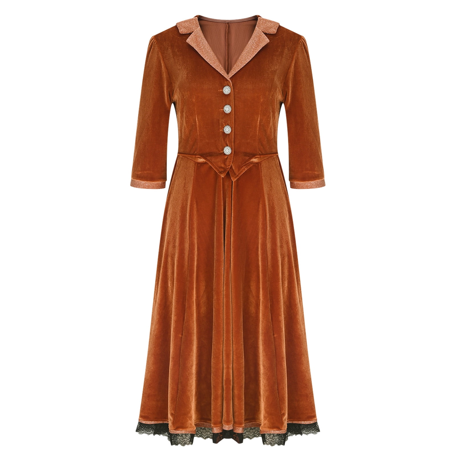 women winter classic dress Lolita OP Dress, Front Opening size features are Winter Dresses for Women |