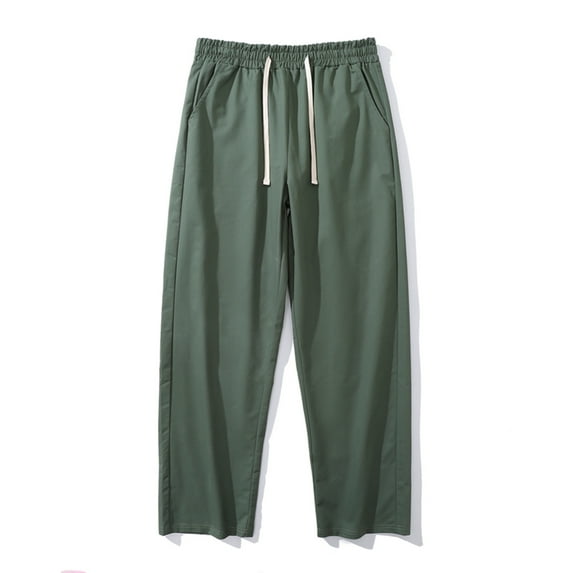 HomeGardon Mens Pants Men's Cotton Lightweight Sweatpants Open Bottom Sweat Pants for Men Straight Leg Gym Lounge Pants with Pockets Men's Joggers Casual Loose Fit Athletic Jersey Pants