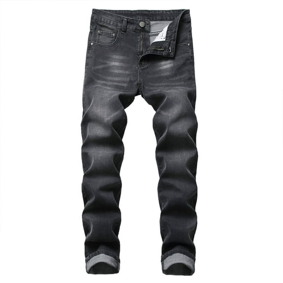 HomeGardon Men's Pants Clearance! Men's Jeans Slim Fit Stretch Straight Fit Denim Pants Men's Skinny Ripped Distressed Jeans Pants, Fashion Cotton Jeans for Men Vintage Washed Denim Pants,M-3XL