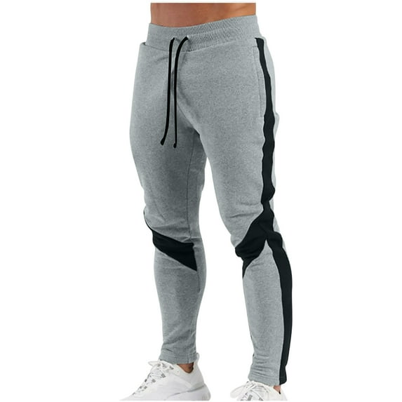 HomeGardon Mens Pants Mens Spandex Fleece Athletic Jogger Fitness Workout Gym Sweatpants, Mens Premium Slim Fit Slim Leg Elastic Waist Drawstring Athletic Pants with Pockets S-3XL