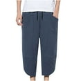 thumbnail image 1 of HomeGardon Men's Pants Mens Summer Pants Plus Size,Men's Cotton Linen Casual Loose Cropped Pants,L-XXXXXL, 1 of 5