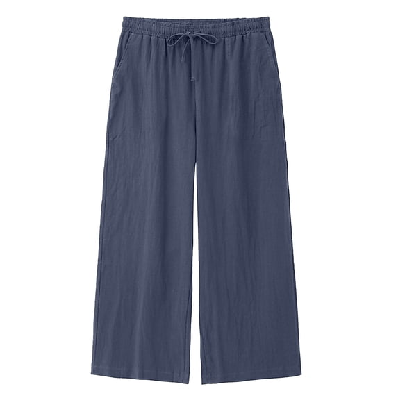 HomeGardon Mens Pants Beach Loose Casual Solid Color Pants with Drawstring Outdoor Straight Leg Pants,S-XXXXL