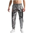 thumbnail image 1 of HomeGardon Mens Pants Men Casual Fashion Elastic Waist Solid Trousers Elastic Bottom of A Trouser Leg Long Pants,S-XXXL, 1 of 4