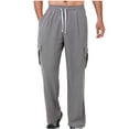 thumbnail image 1 of HomeGardon Mens Pants Men Casual Fashion Loose Ventilate Drawstring Pockets Outdoors Exercise Straight Barrel Pants,S-XXXL, 1 of 9