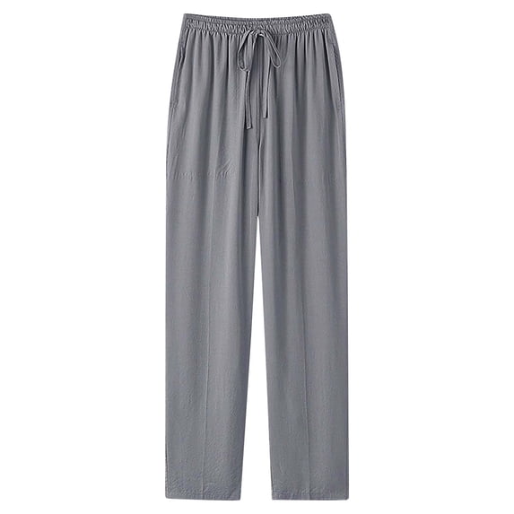 HomeGardon Mens Pants Men's Casual Holiday Pocket Drawstring Solid Color Elastic Waist Jogger Pants,M-XXXXXL