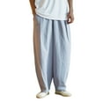 thumbnail image 1 of HomeGardon Mens Pants Men's Casual Holiday Pocket Drawstring Solid Color Elastic Waist Jogger Pants,M-XXXXXL, 1 of 7