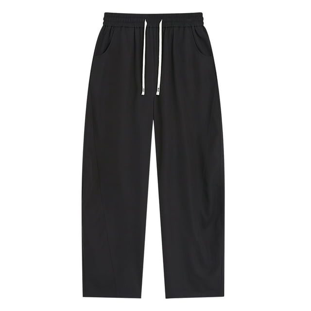 HomeGardon Mens Pants Men's Casual Sport Pocket Drawstring Solid Color Elastic Waist Jogger Pants,S-XXL