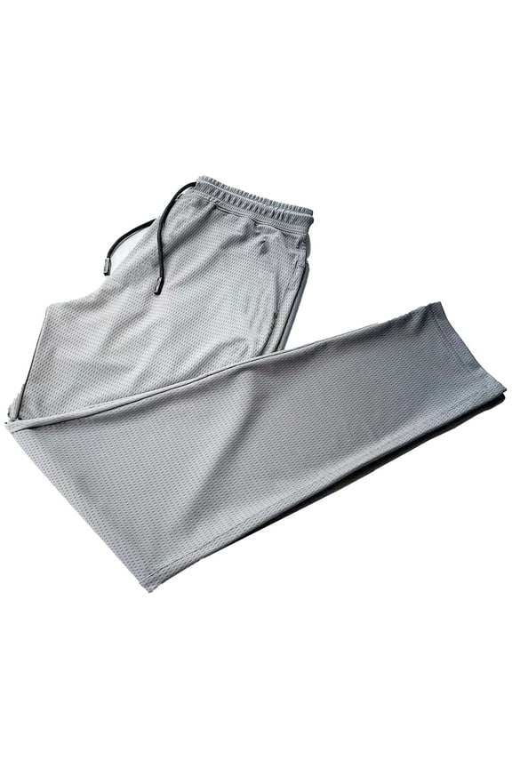 Mens Pants Summer Men's Sports and Casual Pants Thin Pants Loose Air-conditioned Pants Nine Inch Mesh Pants,M-XXXXXL