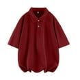 thumbnail image 1 of HomeGardon Mens Turn Down Collar Shirts,Plus Size Turn Down Collar Shirts for Men Solid Color Loose Lapel Shirt Large Size Fashion Fallow Short Sleeve,M-XXXXXL, 1 of 3
