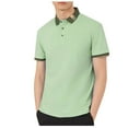 thumbnail image 1 of HomeGardon Mens Shirts Turn Down Collar Short Sleeve,Mens Shirts Turn Down Collar Men Solid-Color Casual Button Short Sleeve Turndown Collar Shirt,S-XXXXL, 1 of 5