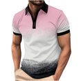 thumbnail image 1 of HomeGardon Mens Shirts Turn Down Collar Short Sleeve,Mens Shirts Turn Down Collar Men's Lapel Button Color Matching Loose Casual Shirt,S-XXXL, 1 of 6
