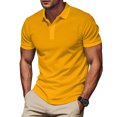 thumbnail image 1 of HomeGardon Mens Shirts Turn Down Collar Short Sleeve,Mens Shirts Turn Down Collar Men's Solid Color Leisure Vacation Golf Shirt Buttons Lapel Short Sleeves Shirt,S-XXXL, 1 of 8
