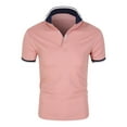 thumbnail image 1 of HomeGardon Mens Shirts Short Sleeve Shirts of Men,Men Solid Color Sports T-shirt Casual Fashion Button Lapel Short Sleeve Top,M-XXXXL, 1 of 2