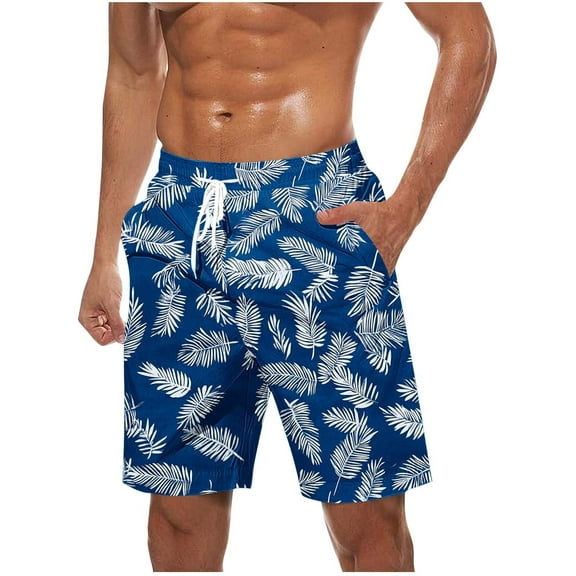 HomeGardon Mens Shorts Summer Shorts for Men Men Casual Fashion Print Shorts With Pockets Elastic Waist Beach Pants,S-XXXXXL