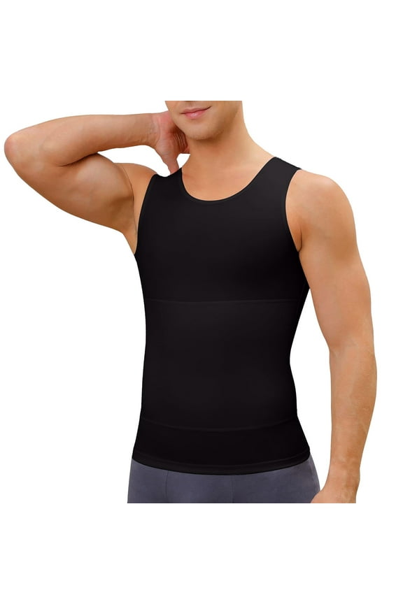 Mens Tank Top Tank Tops for Men,Shapewear High Elastic Corset Waist Sleeveless Corset Crewneck,M-XXXL