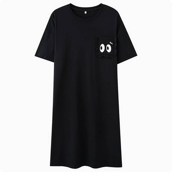HomeGardon,Nightgowns for Women Women's Sleepwear,Camisole Nightgown Cotton Teenage Women's Sleepwear Mid Length with Chest Cushion Dress Summer Home Wear,M-XXL