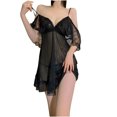 thumbnail image 1 of HomeGardon Nightgowns for Women,Summer Dresses Clearance!Fashion Sexy Women's Solid Lace Round-Neck B andage Backless Short Sleepshirts, 1 of 3