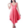 thumbnail image 1 of HomeGardon Nightgowns for Women,Summer Dresses Fashion Women V-Neck Casual Solid Sleeveless Sleepshirts Dress, 1 of 6