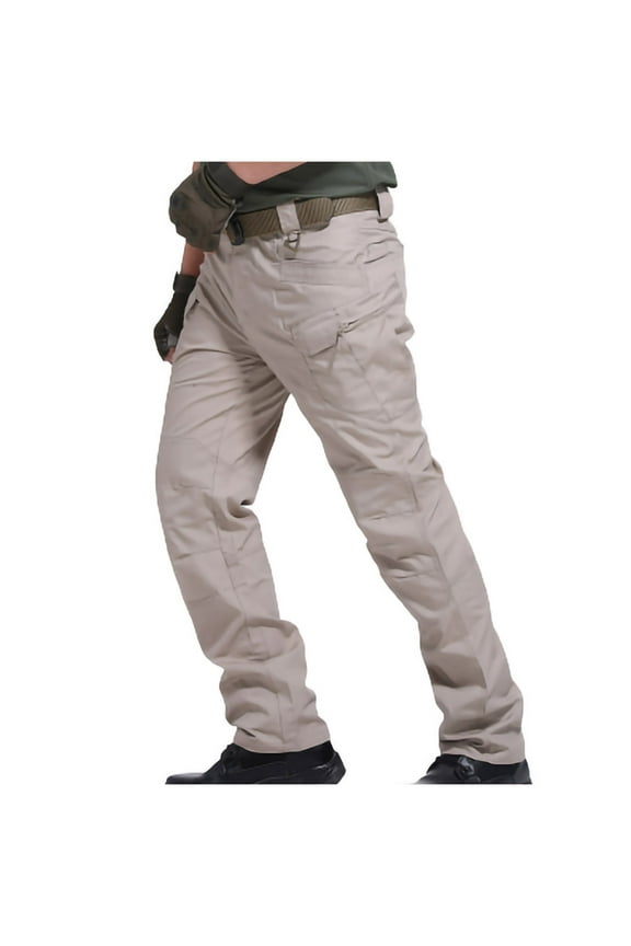 Pants for Men Men's Casual Cargo Wild Pants Military Army Camo Pants Work Pants with Multi Pockets(No Belt),Relaxed-Fit Hiking Pants,Outdoor Ripstop Lightweight Pants