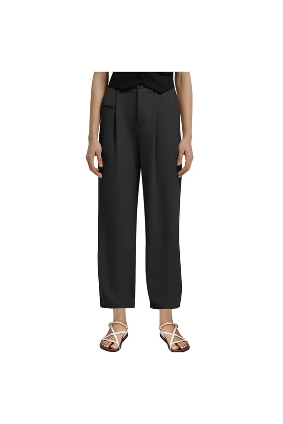 Pants for Women Women's High Waist Casual Narrow Straight Pants High-end Drape Suit Pants,S-XXL