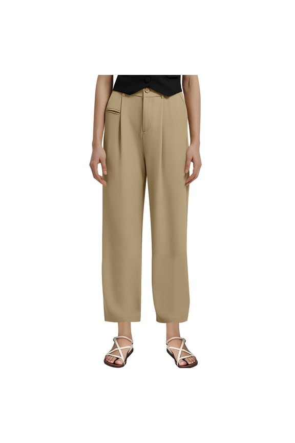 Pants for Women Women's High Waist Casual Narrow Straight Pants High-end Drape Suit Pants,S-XXL