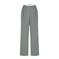thumbnail image 1 of HomeGardon Pants for Women Women's Stitching Waist Solid Color Casual Comfortable Style Suit Straight Trousers,S-XXL, 1 of 2