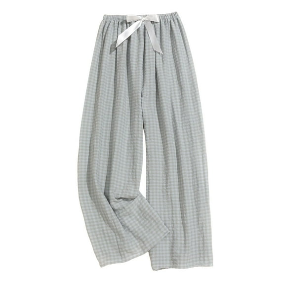 HomeGardon Pants for Women Women's Casual Elastic Waist Wide Leg Pants,Free Size