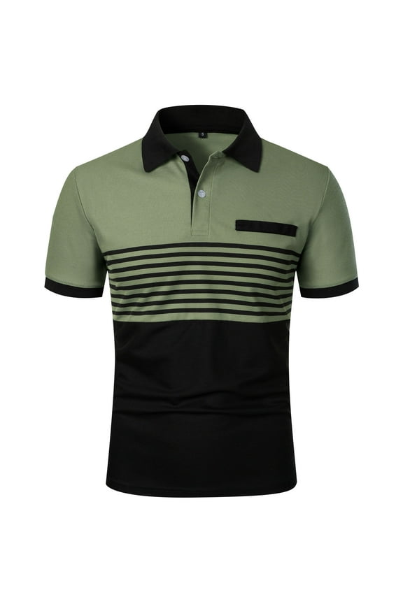 Shirts for Men Mens Shirts Turn Down Collar,Casual Fashion Solid Button Pullover T Shirt Lapel Short Sleeve Top,S-XXXL