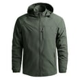 thumbnail image 1 of HomeGardon Shirts for Men Men's Casual Winter Ski Jacket Warm Fleece Lightweight Waterproof Outdoor Mountain Hiking Windbreaker Hooded Snow Rain Coat Windbreaker Hooded Jacket, 1 of 7